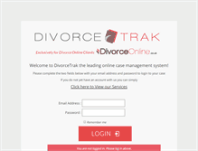 Tablet Screenshot of divorcetrak.com